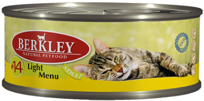 BERKLEY #14 Облегченная формула Полноценное консервированное питание для кошек с избыточным весом.
