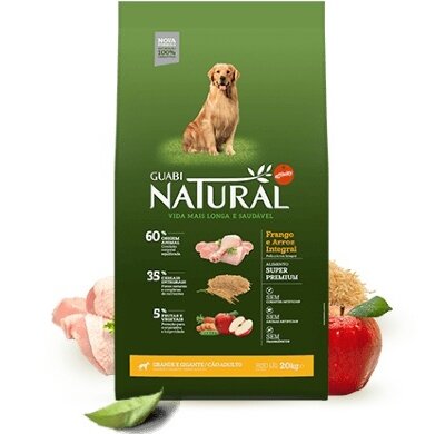 Guabi Natural Сухой корм для взрослых собак крупных и гигантских пород GUABI NATURAL для взрослых собак крупных пород. Цыпленок и коричневый рис.