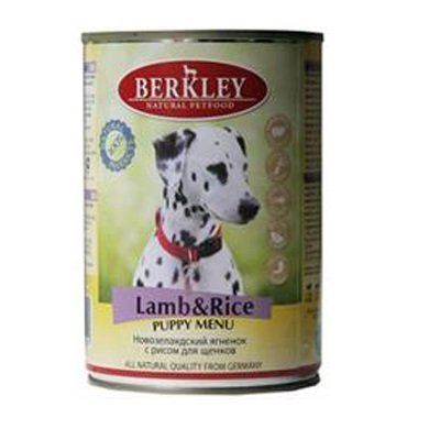 Berkley / Беркли консервы для щенков с ягненком и рисом  