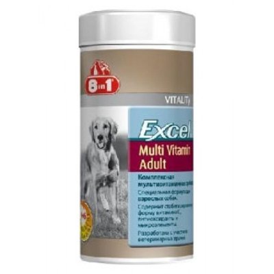 8 in1 Эксель Мультивитамины для взрослых собак 250 мл. (70 таблеток) 