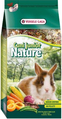 VERSELE-LAGA Cuni Junior Nature корм ПРЕМИУМ для молодых кроликов 700 г Cuni Junior Nature это полноценный основной корм для молодых и карликовых кроликов, разработанный с учетом их пищевых потребностей. Применять до 6- месячного возраста.