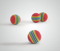 Игрушка для кошек  мяч  полосатый двухцветный Triol