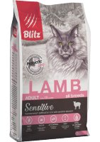 Blitz (Блиц) Sensitive Lamb Adult Cats All Breeds корм для взрослых кошек всех пород с ягненком 