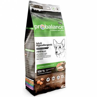 ProBalance (ПроБаланс) Hypoallergenic корм для собак склонных к аллергии  Корм для собак склонных к аллергии