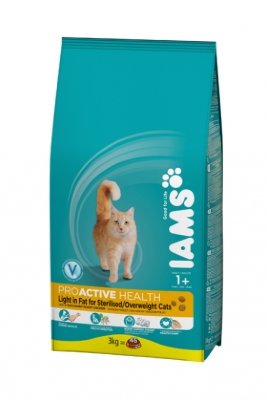 Iams ProActive Health Adult для стерилизованных/кастрированных кошек 3 кг Для кастрированных/ стерилизованных кошек, а также для тех, кто ведет малоподвижный образ жизни и склонен к набору веса, от 1 года и старше
