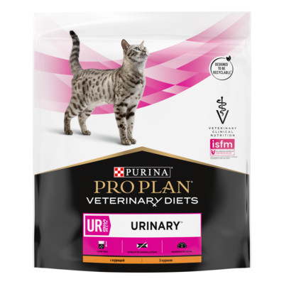 Purina Vet Diet UR Urinary при мочекаменной болезни Корм сухой полнорационный диетический для взрослых кошек при болезни нижних отделов мочевыводящих путей.