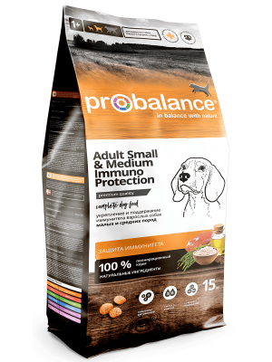 ProBalance (ПроБаланс) Immuno Adult Small&amp;Medium корм для взрослых собак мелких и средних пород Корм для взрослых собак мелких и средних пород