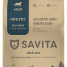 SAVITA (Савита) беззерновой корм для взрослых кошек с лососем и белой рыбой, 5 кг 